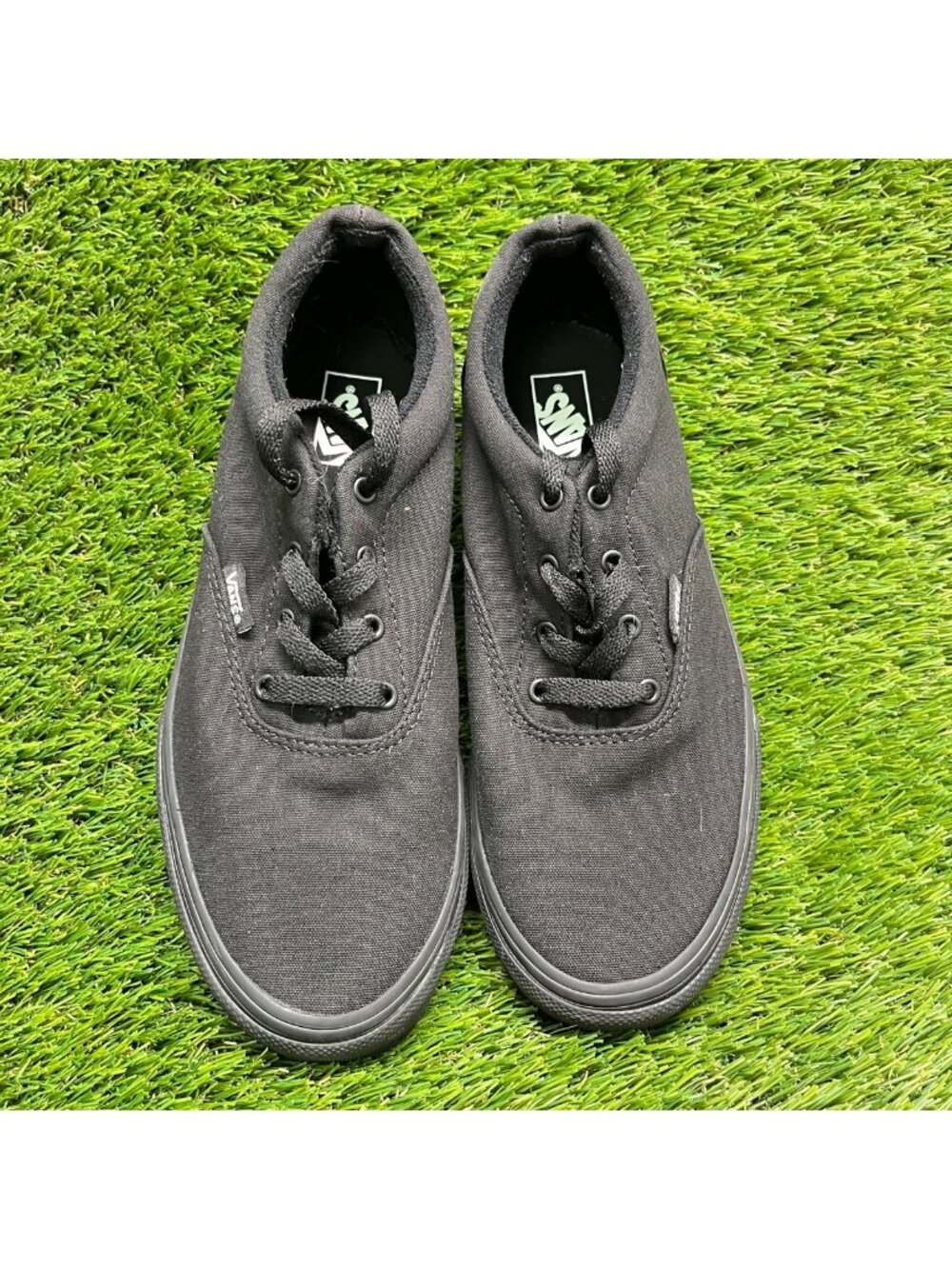 Vans Doheny Boys Size 6Y Triple Black Athletic Walking Skateboard Shoes Sneakers - Picture 5 of 10